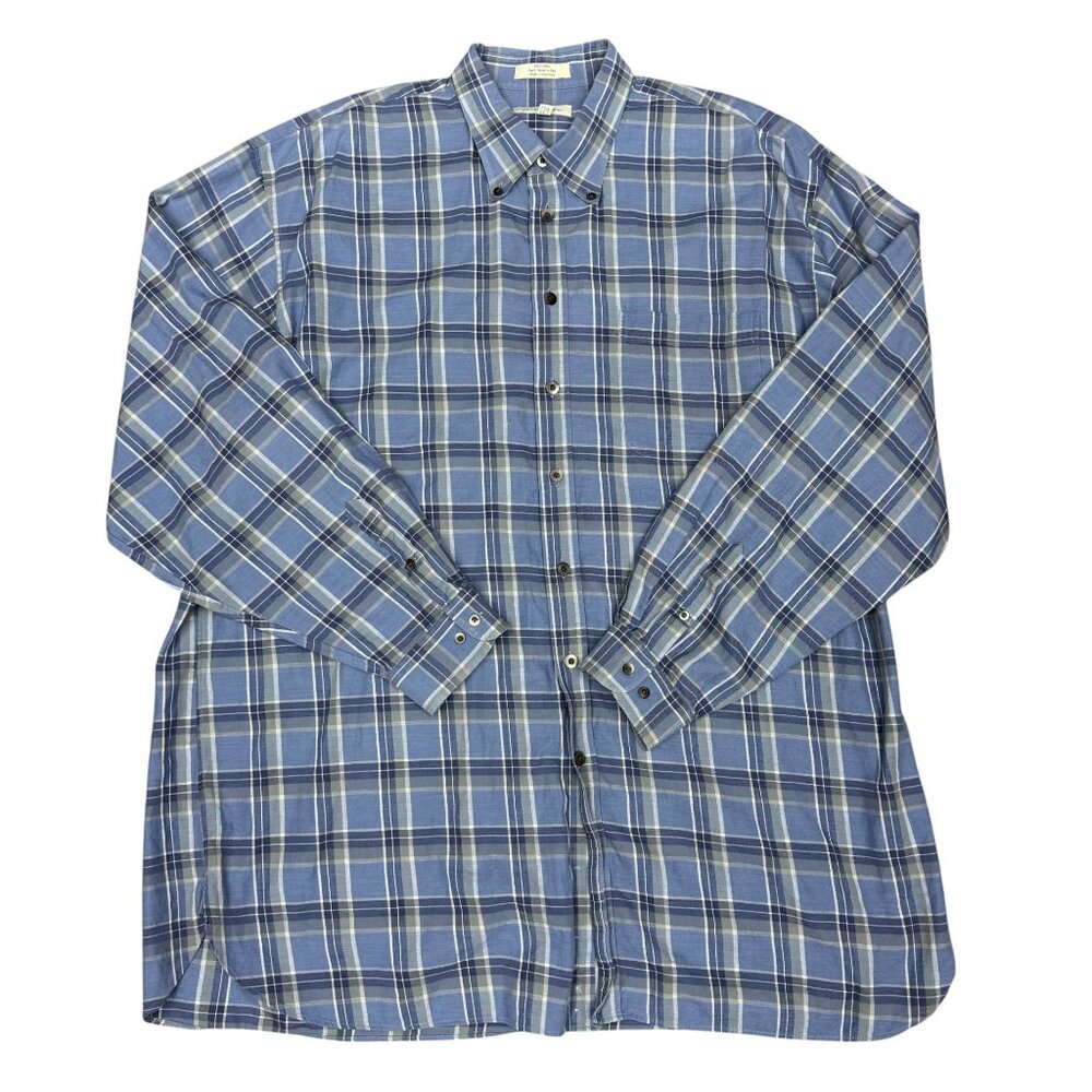 Men's JOHN‎ W. NORDSTROM Blue Italian Fabric Button Down Shirt- Size XXLL (Tall) - Picture 2 of 10